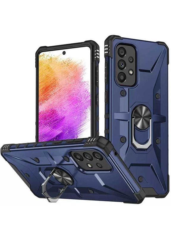 Ударостійкий чохол Pathfinder Ring з кільцем для Samsung Galaxy A53 5G Синій Epik (372499162)