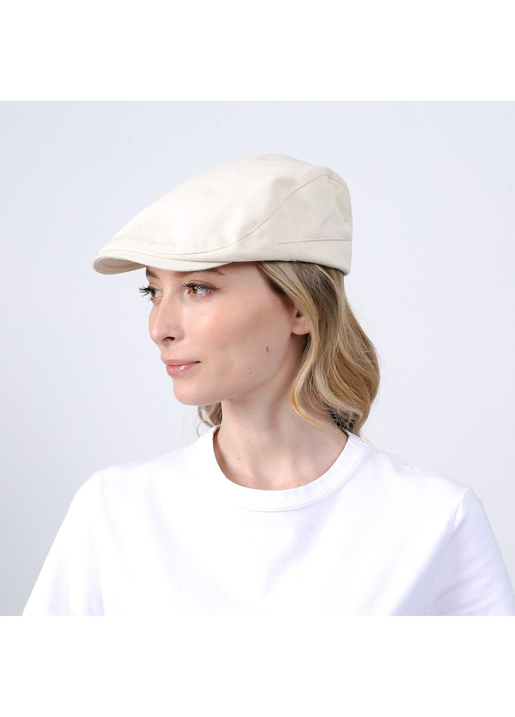 Кепка реглан жіноча котон молочна ТРЕНТ LuckyLOOK 755-352 (323582305)