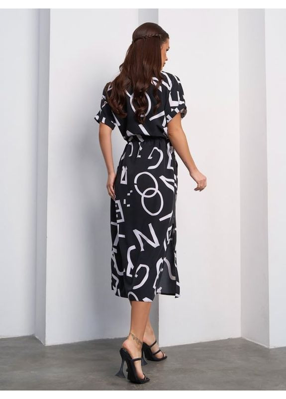 Чорна плаття sa-601 чорне ISSA PLUS однотонна