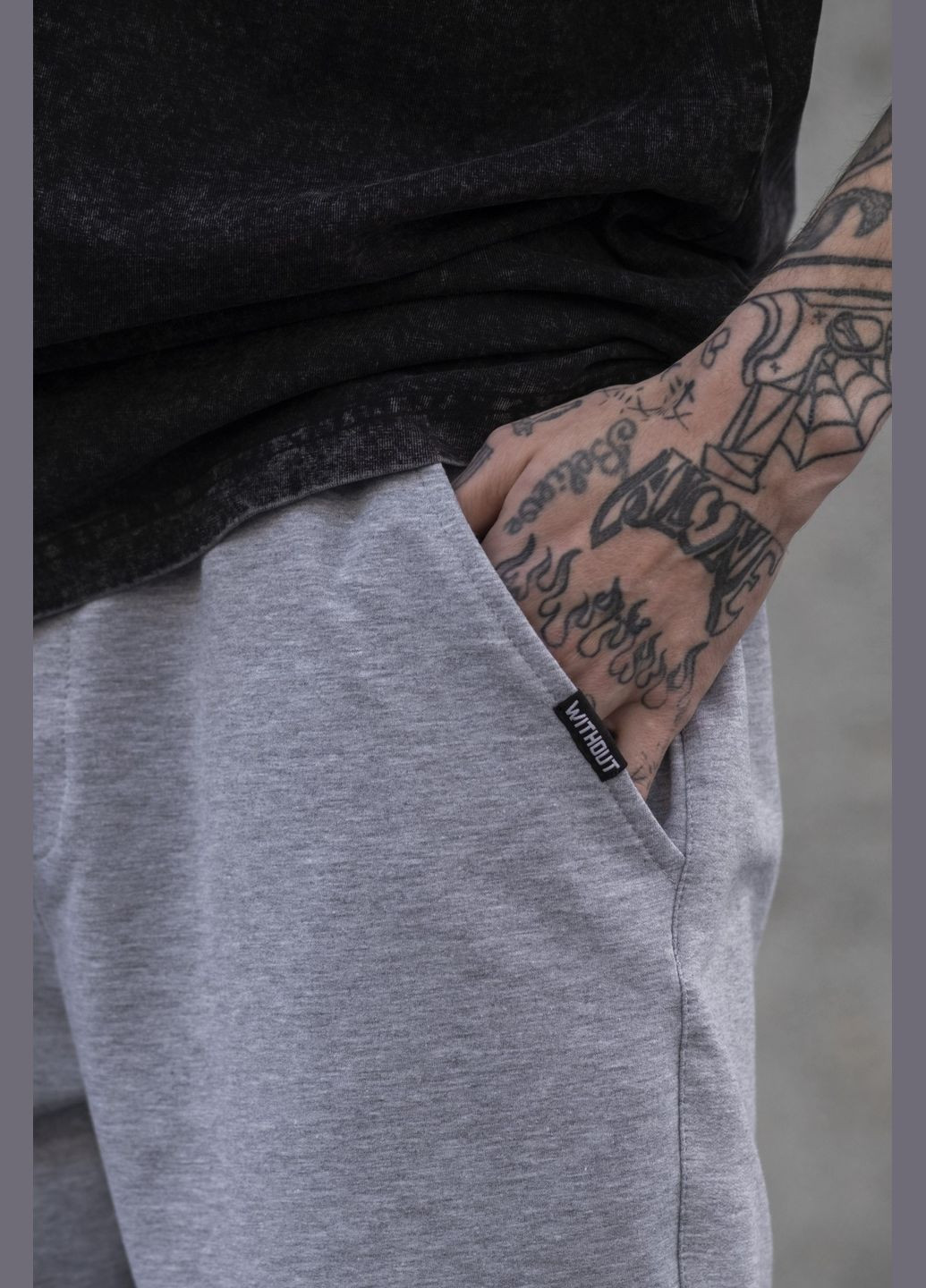 Чоловічі Трикотажні Шорти Basic Melange Without (328004237)