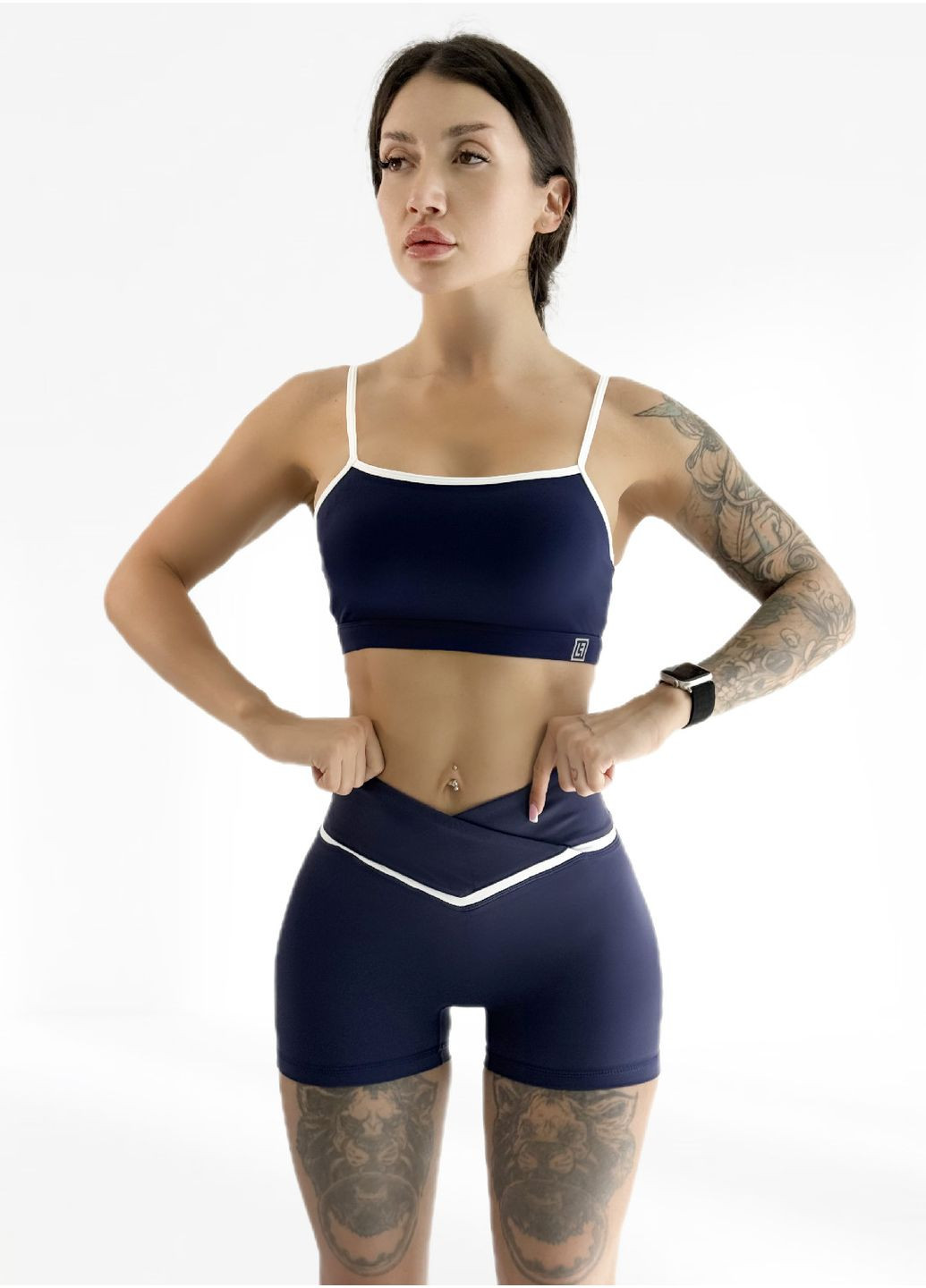 Костюм для фитнеса женский шорты пуш ап и топ LILAFIT (353834719)