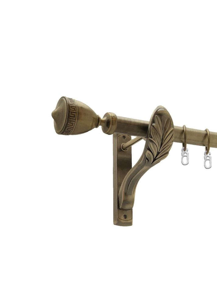 Карниз Афина металлический однорядный ретро гладкая труба Антик 25 мм 200 см (4224638) ORVIT (300843764)