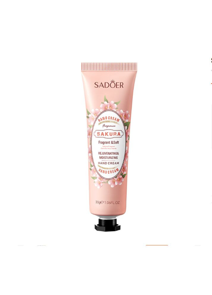 Увлажняющий крем для рук Hand Cream Sakura с экстрактом сакуры, 30 г SADOER (278633831)