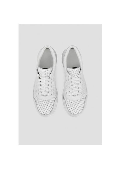 Белые легкие белые кроссовки кожа/перфорация р.38 (om082) Vm-Villomi