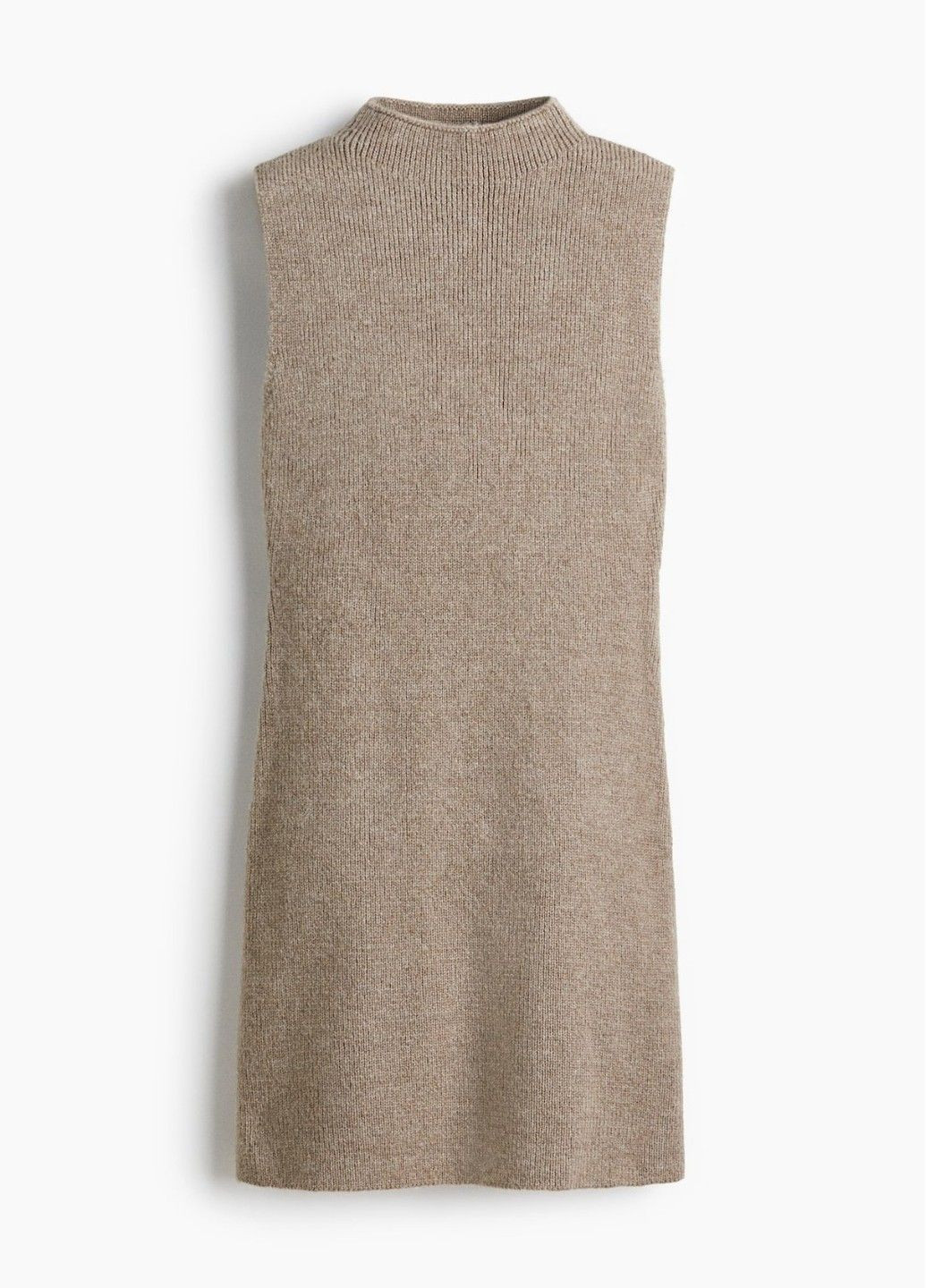 Бежева повсякденний жіноча в'язана сукня без рукавів н&м (58616) xs бежева H&M