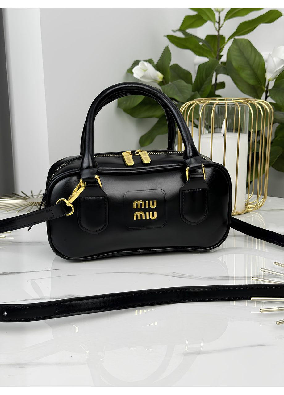 Сумка жіноча Arcadie Leather чорний класичний крос-боді No Brand (369935505)