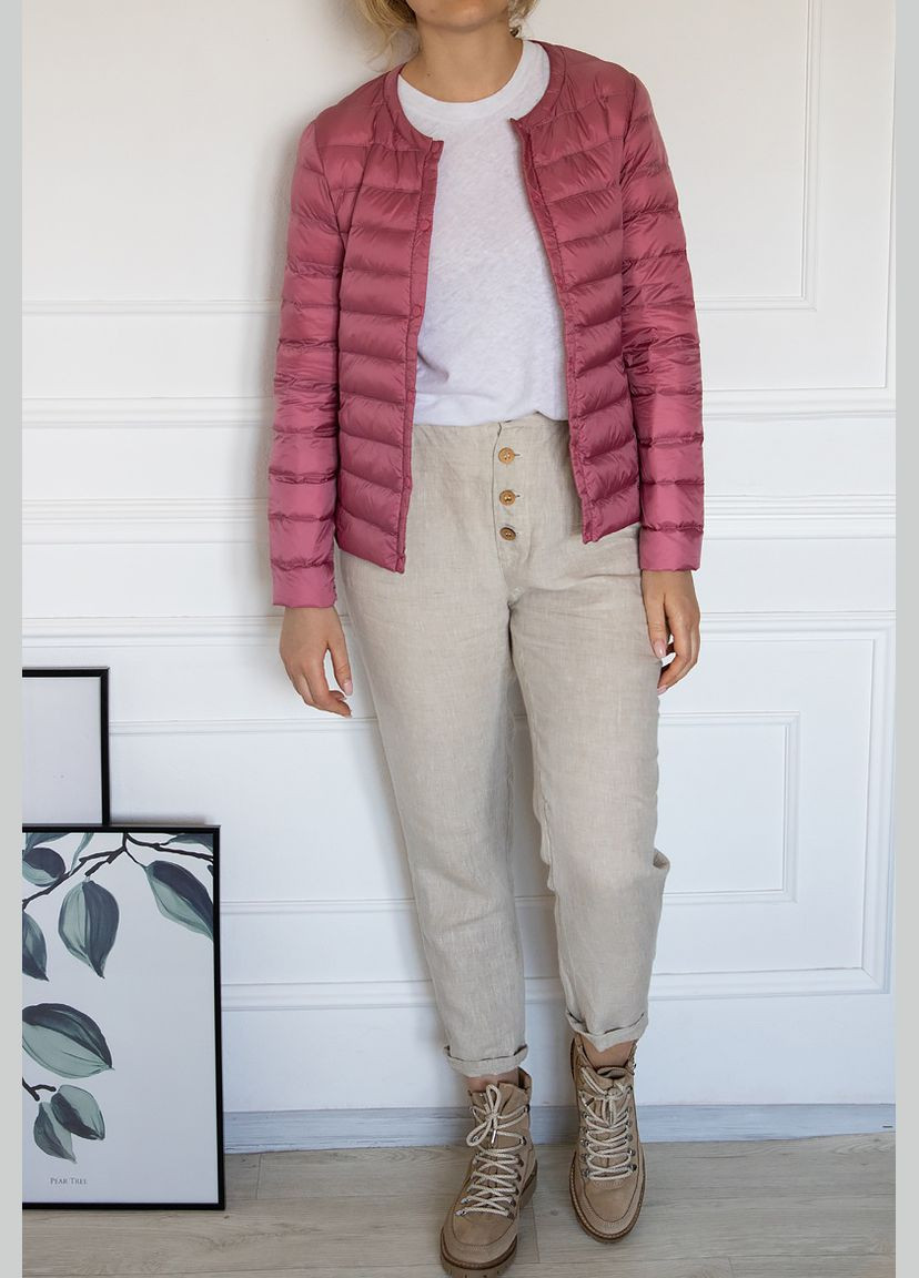 Розовый демисезонный Пуховик One