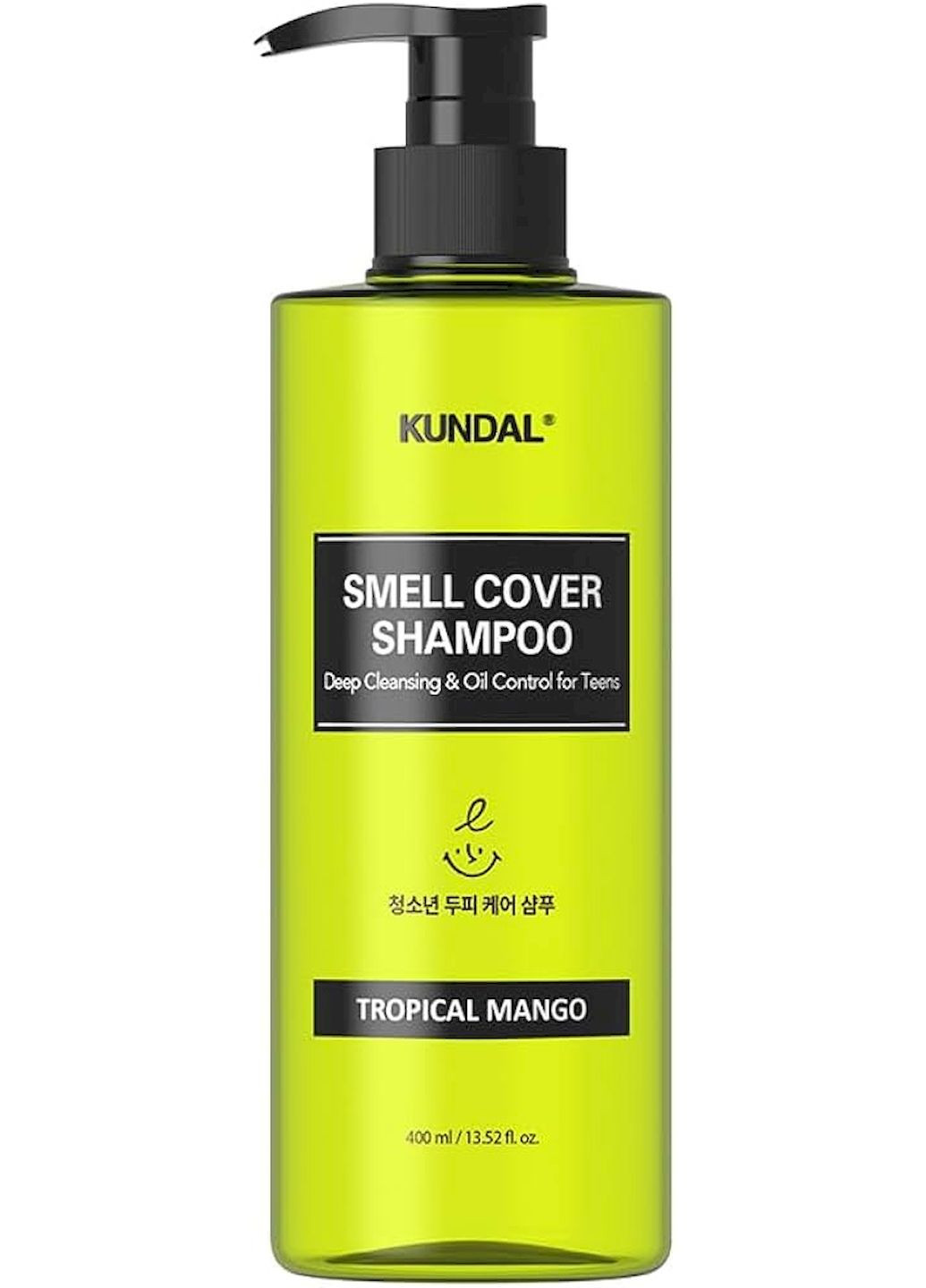 Шампунь All Day Smell Cover Teens Shampoo Tropical Mango проти жирності волосся для підлітків, 400 мл Kundal (295467681)