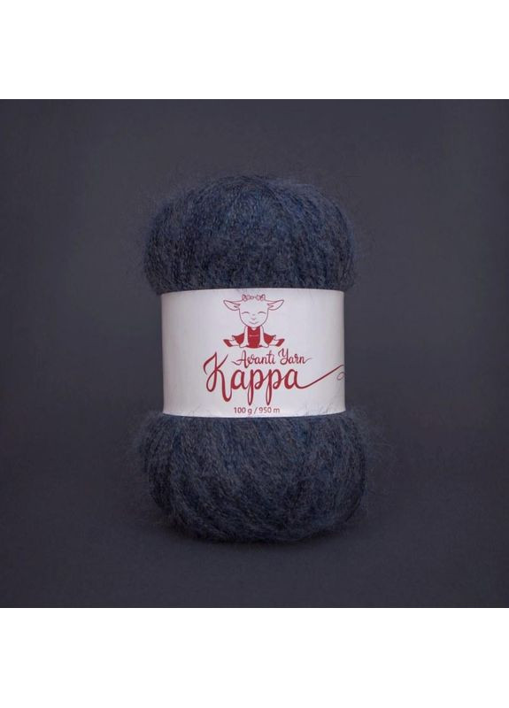 Пряжа с мохером Каппа 1190 темный джинс Avanti (361879077)