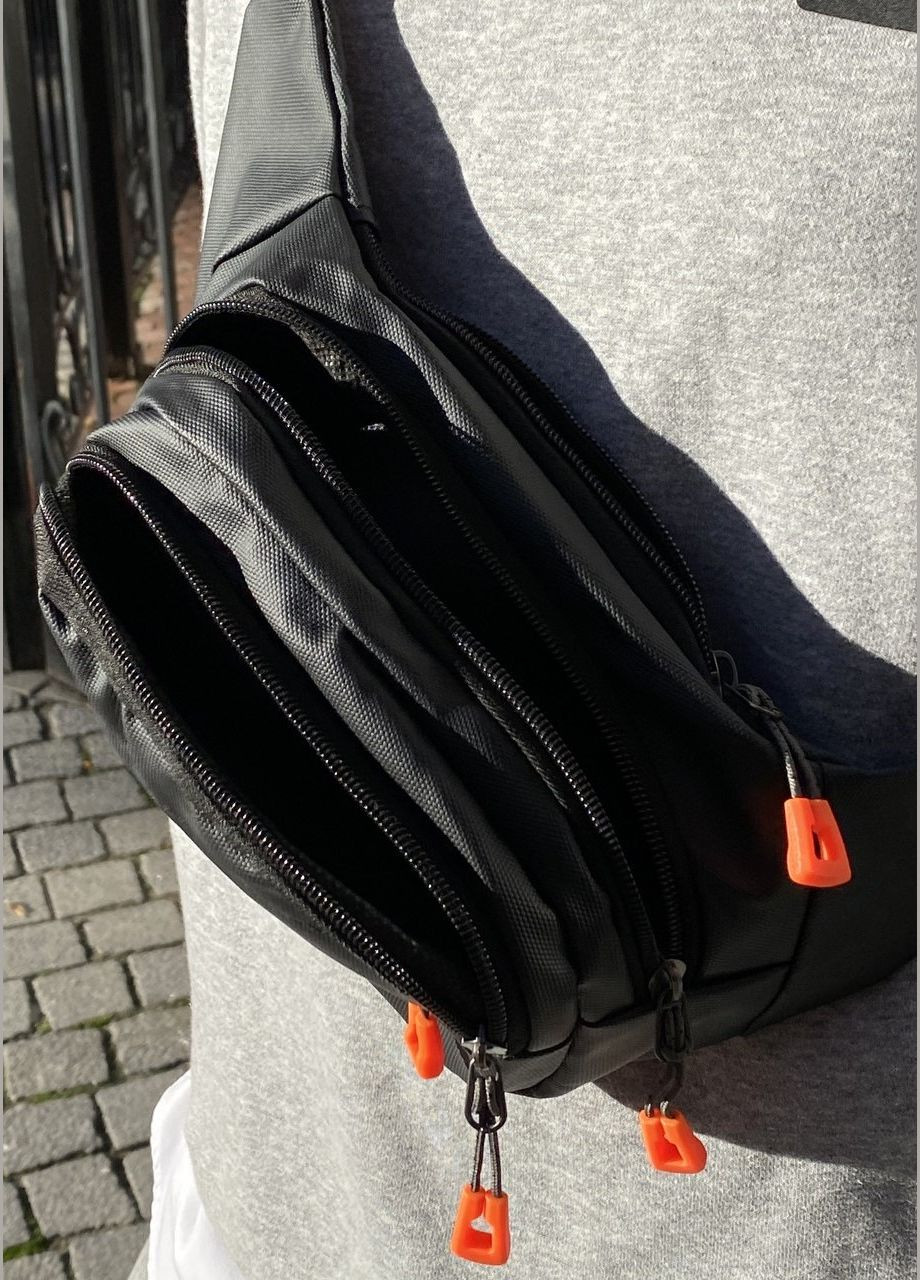 Бананка поясная спортивная сумка черная No Brand (285729223)
