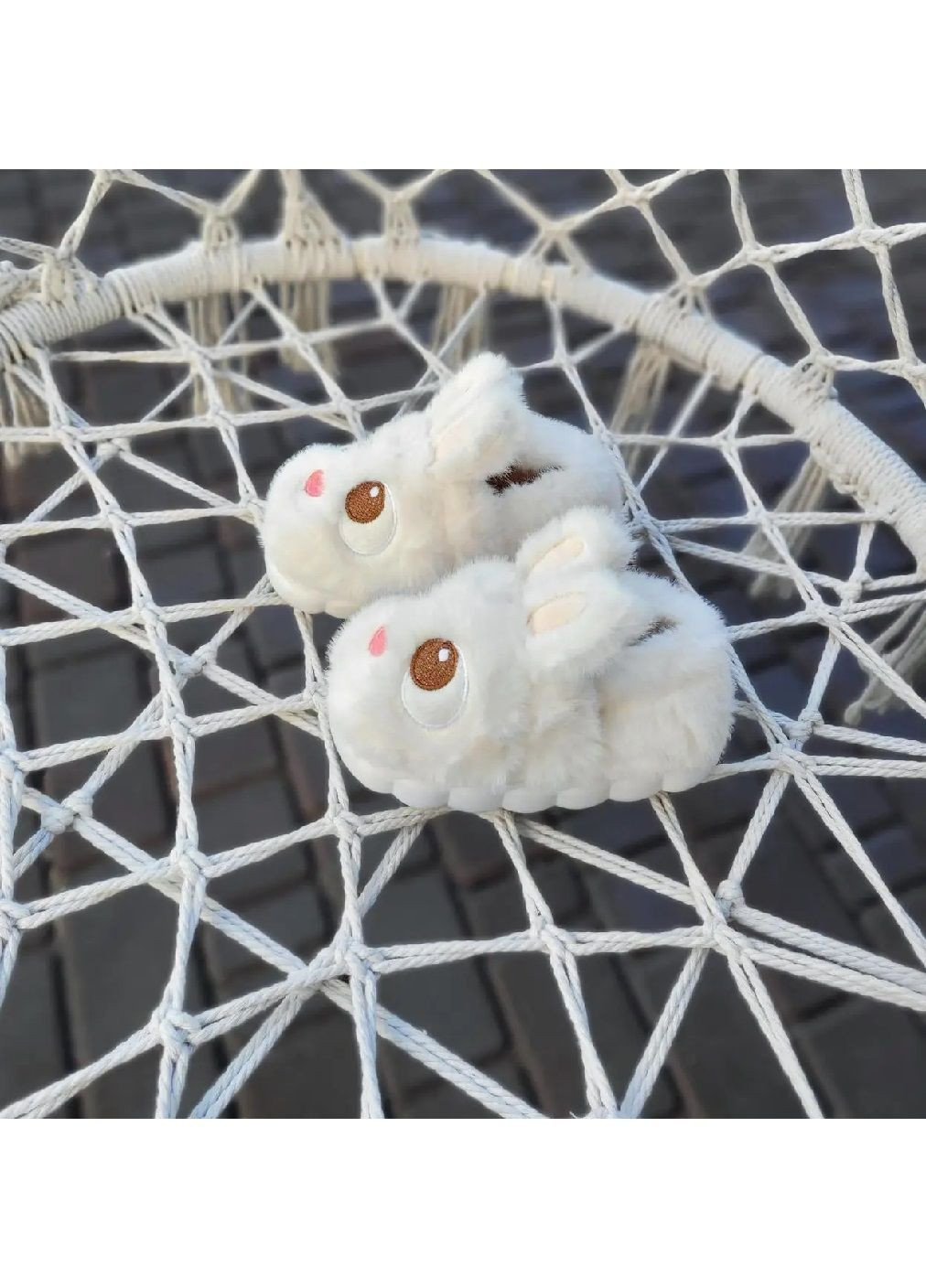 Дитячі кімнатні домашні зимові плюшеві закриті капці для дітей дівчаток 23 см (481729-Prob) Біла Зайка розмір 36-37 Unbranded (365657959)