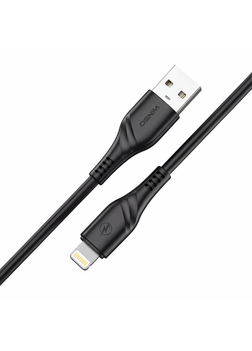 Кабель Pro USB to Lightning PVC 2м черный Winso (397341597)