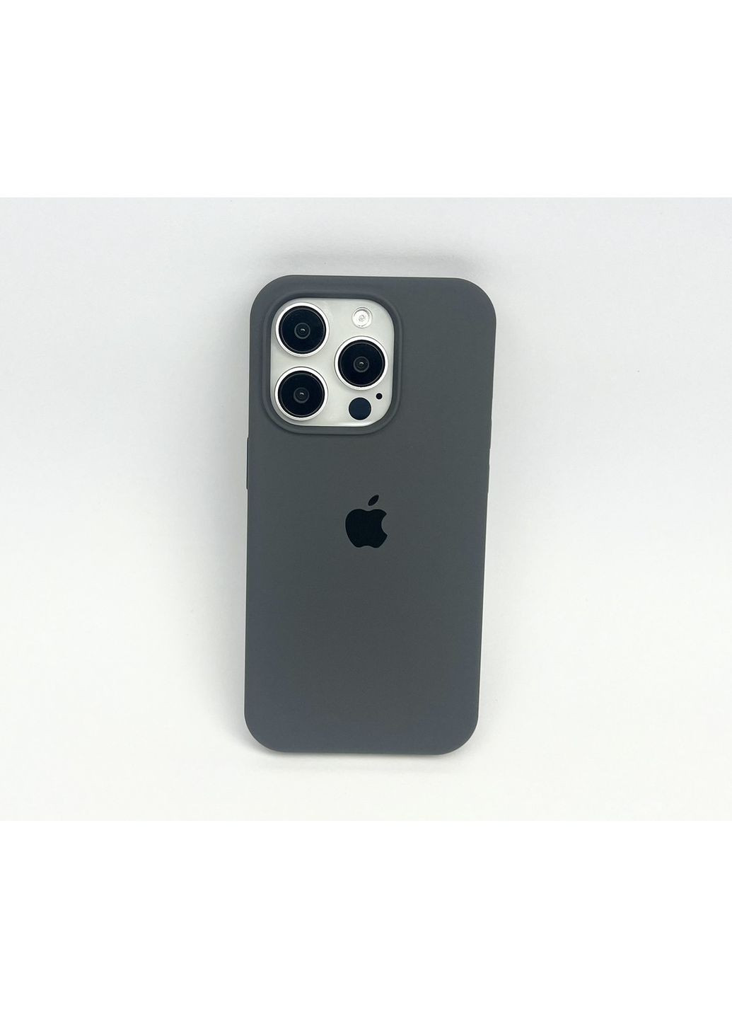 Чехол Silicone case на 15 PRO Grey для айфона 15 О Full Open Camera Cover No Brand (369137087)