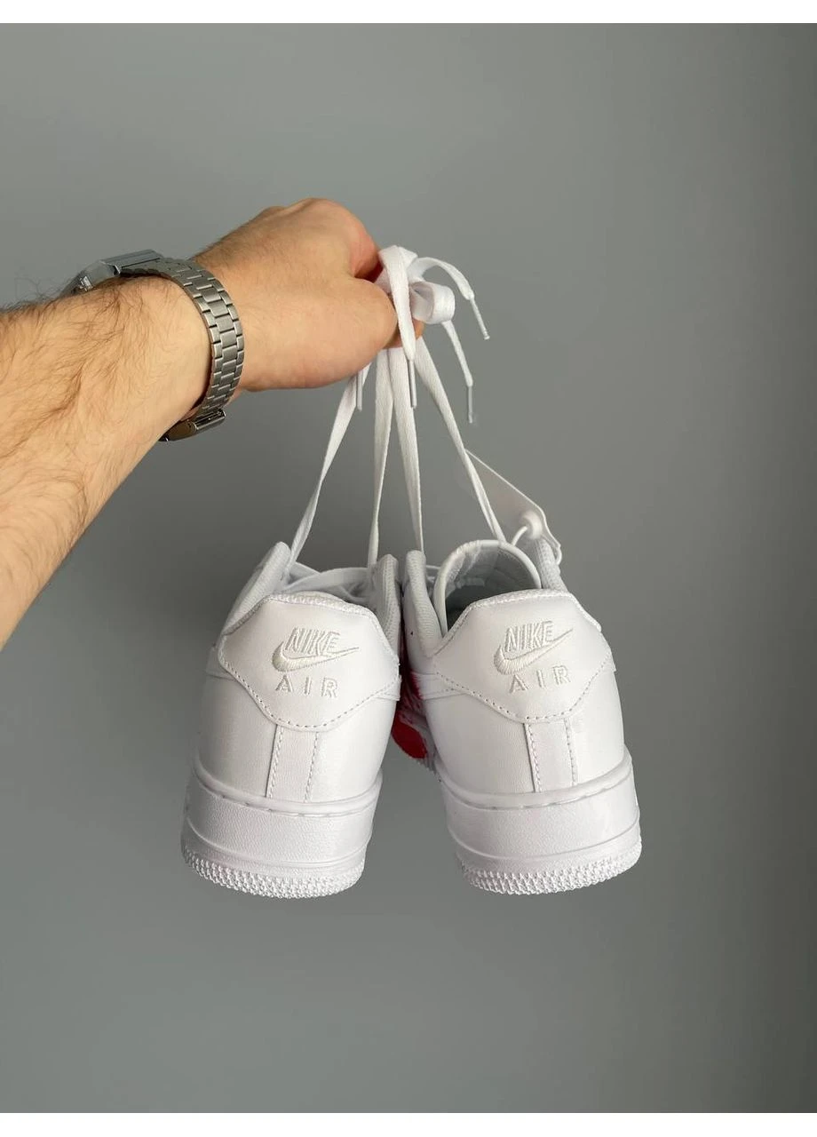 Кроссовки женские и мужские Nike Air Force 1 Custom Blood White Red | Найк Эир Форс 1 красные No Brand красные демисезоны (380329866)