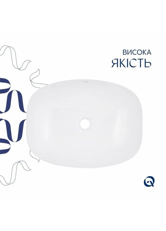 Раковина-чаша Cardinal 600х380х140 мм White QT04116257W Qtap (397568648)