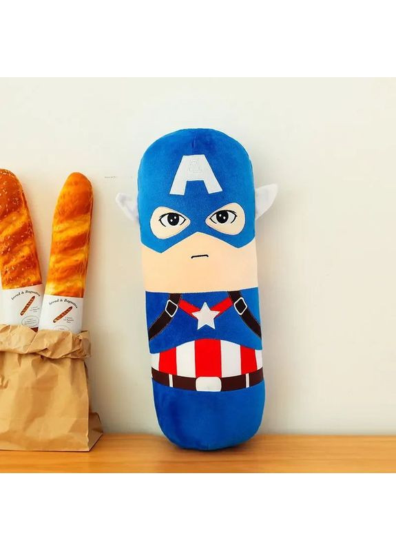 Игрушка подушка 50см Капитан Америка мягкая длинная батон обнимашка Marvel Fun Cat (358653702)