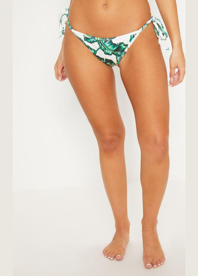Зеленые купальные трусики PrettyLittleThing