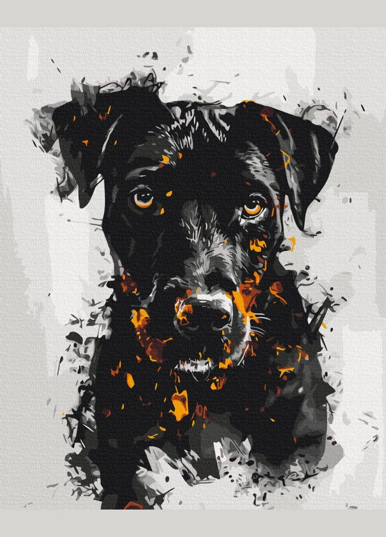 Картина за номерами " Вогняний пес " 40x50 см Brushme (371804777)