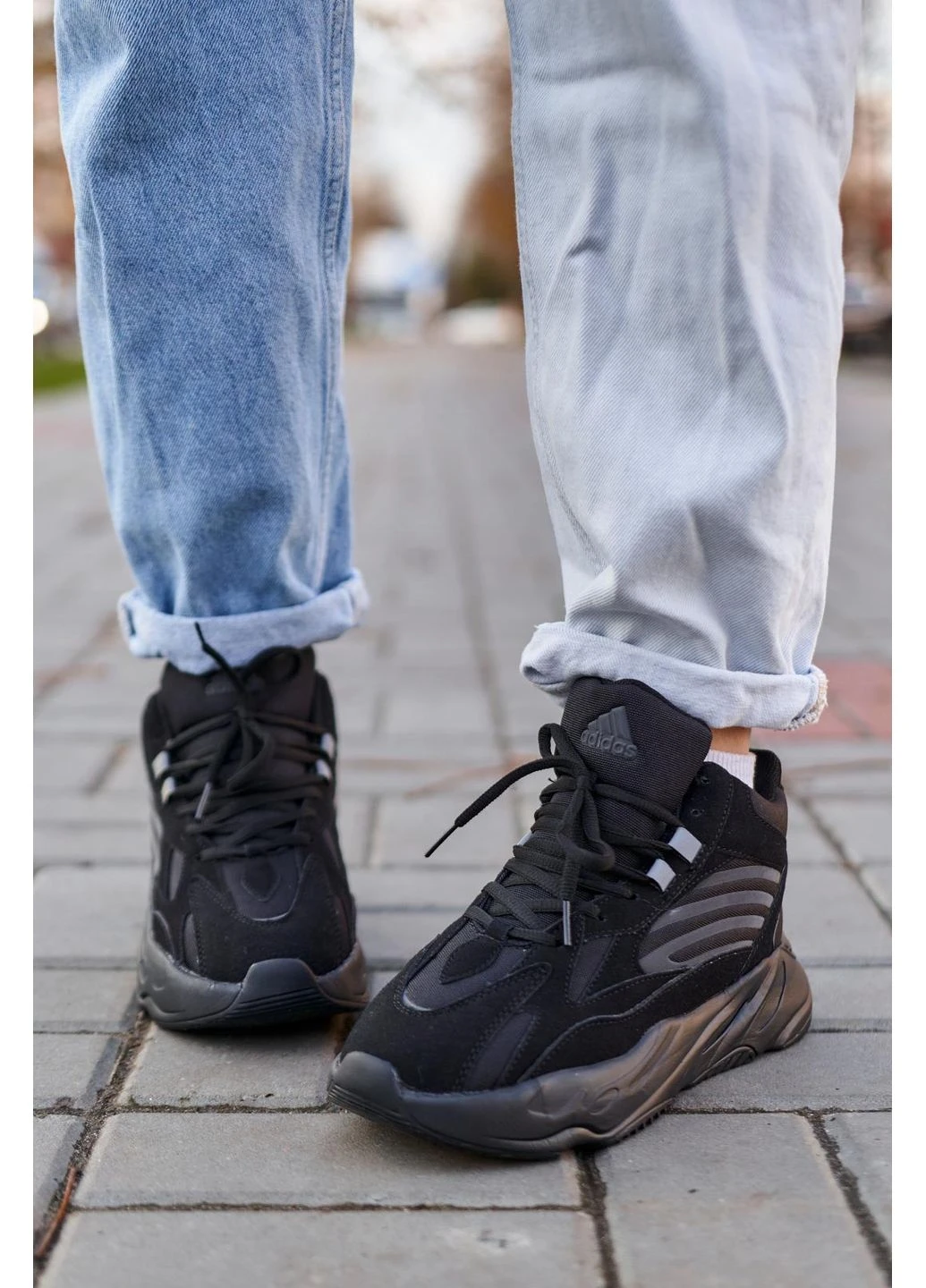 КРОССОВКИ ЖЕНСКИЕ ADIDAS YEEZY BOOST 700 V2 WINTER BLACK АДИДАС ИЗИ БУСТ No Brand чёрные зима (369391677)