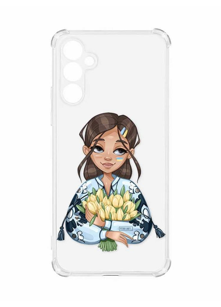 Чохол з потовщеними кутами на Samsung Galaxy A34 5G:: Дівчина з тюльпанами (принт 22) Creative (360672560)