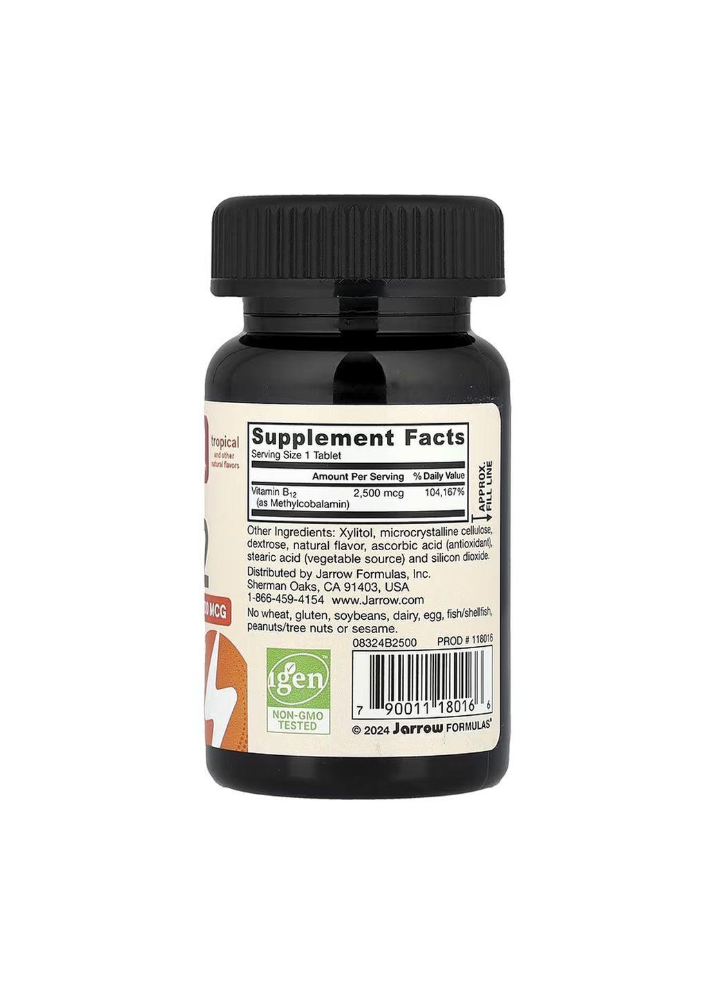 Витамин B12 для энергии Methyl B-12 2500 мкг веганский 100 капсул Jarrow Formulas (367958254)