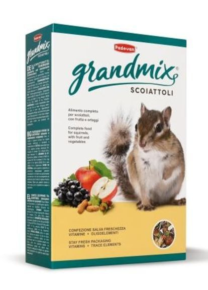 Корм GrMix scoiattoli для білок та бурундуків 750 г (8001254001883) Padovan (364262209)