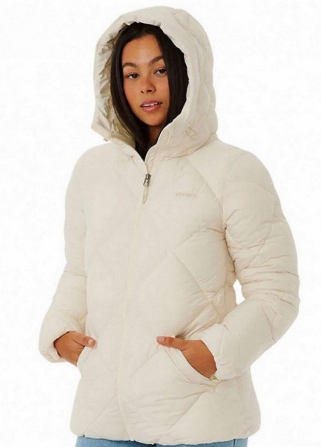 Біла зимня жіноча прошита куртка anti-series shorebreak jacket 011wja-3 Rip Curl