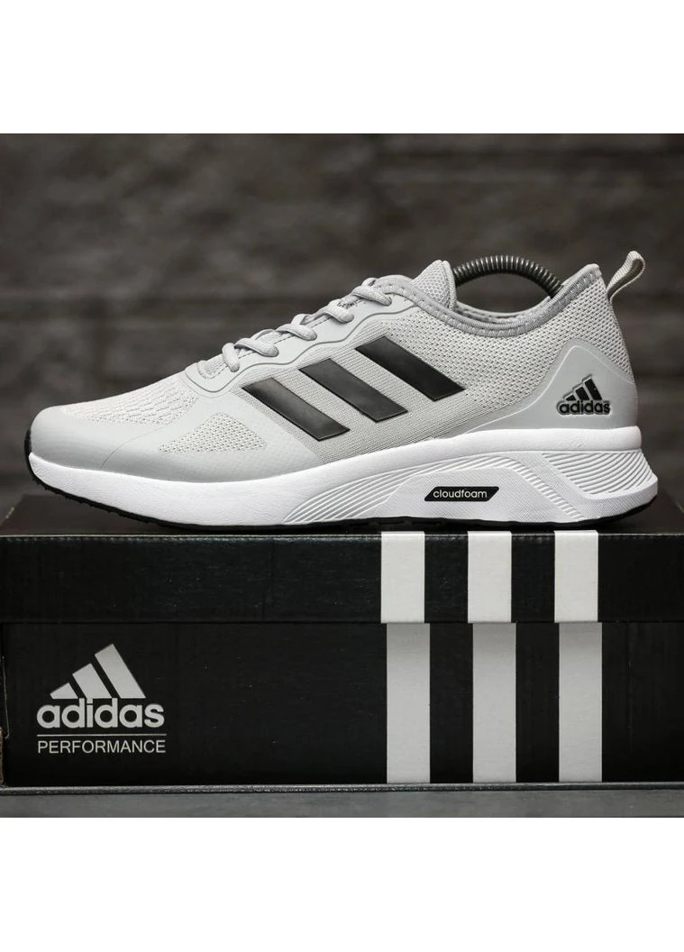 Чорні кросівки чоловічі adidas cloudfoam grey black адідас клаудфоам чорні демісезон No Brand