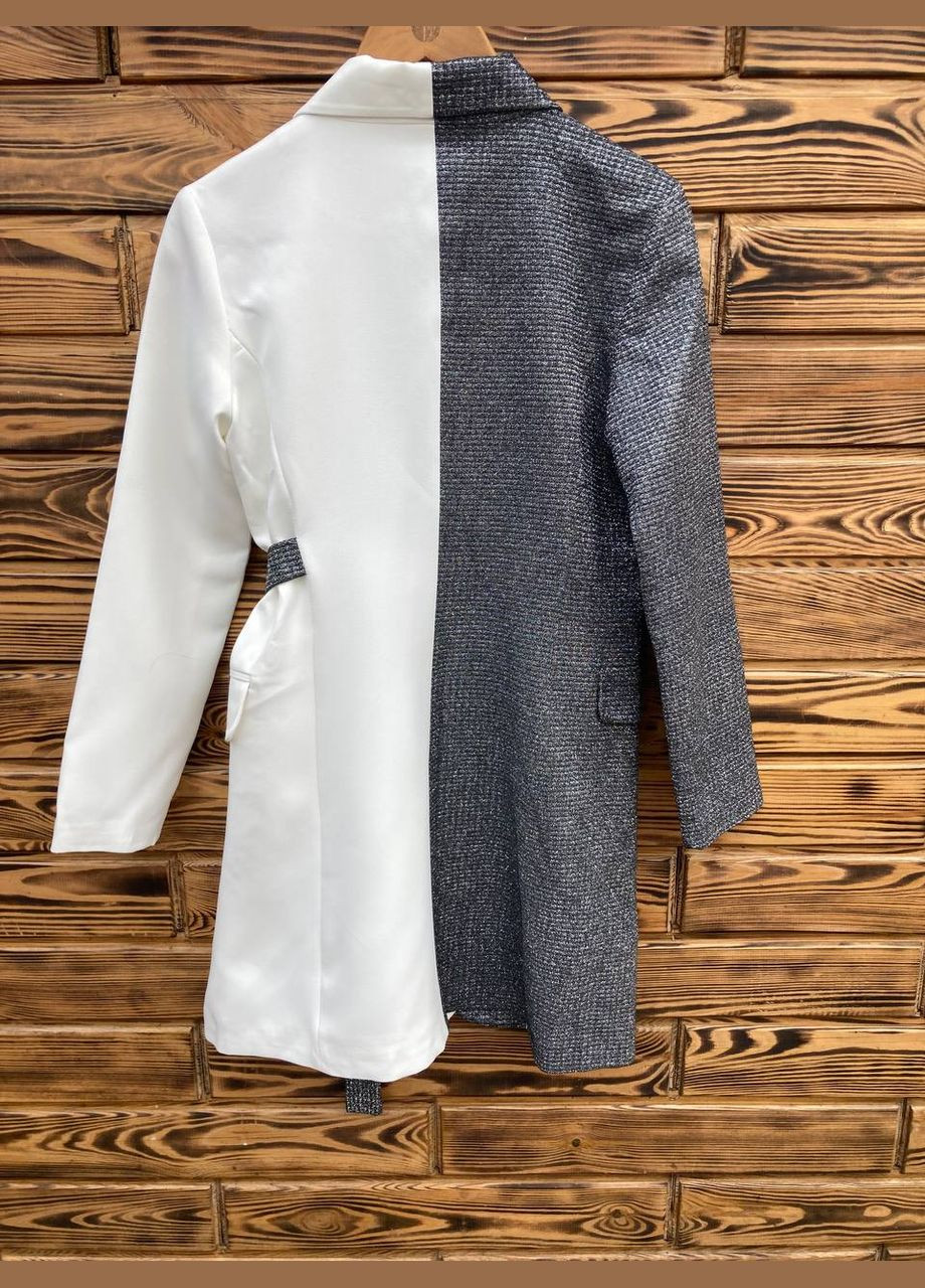 Білий повсякденний, святковий, коктейльна жіноча ошатна сукня-піджак туреччина No Brand