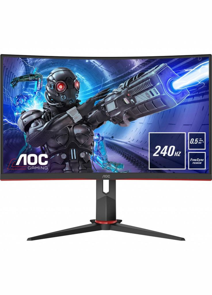 TFT 31.5" C32G2ZE/BK, VA, 240Гц, изогнутый, DP, HDMI x 2, черный AOC (334675541)