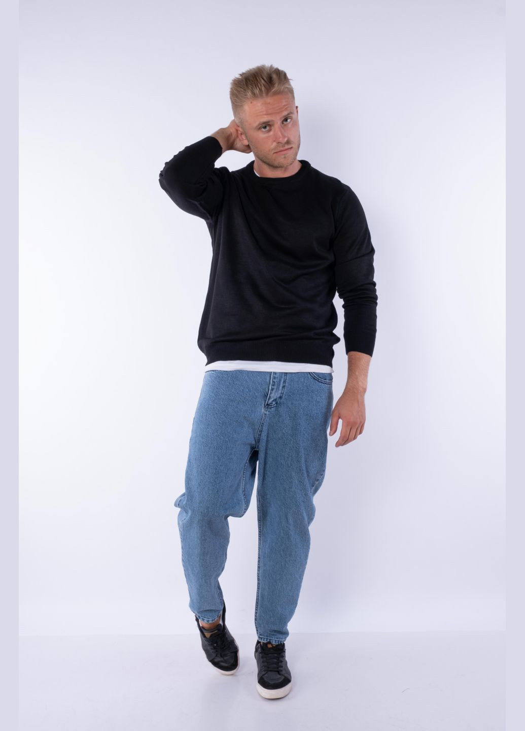 Чорний демісезонний джемпер (чорний) Time of Style