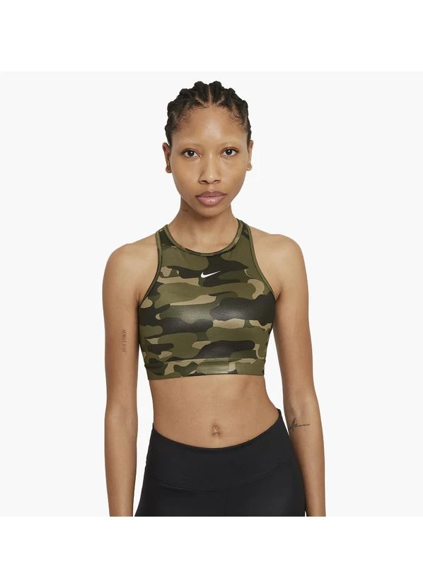 Топ Womens Medium-Support 1-Piece Pad High-Neck Sports Bra Camo Dd1199-222 Nike (400119429)
