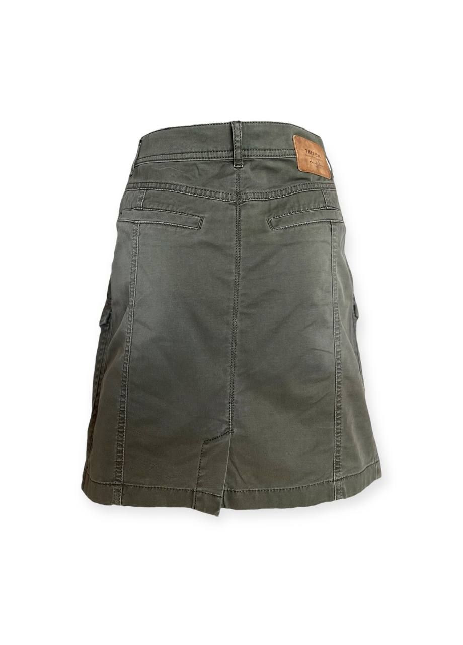 Оливковая (хаки) повседневная однотонная юбка хаки Taifun
