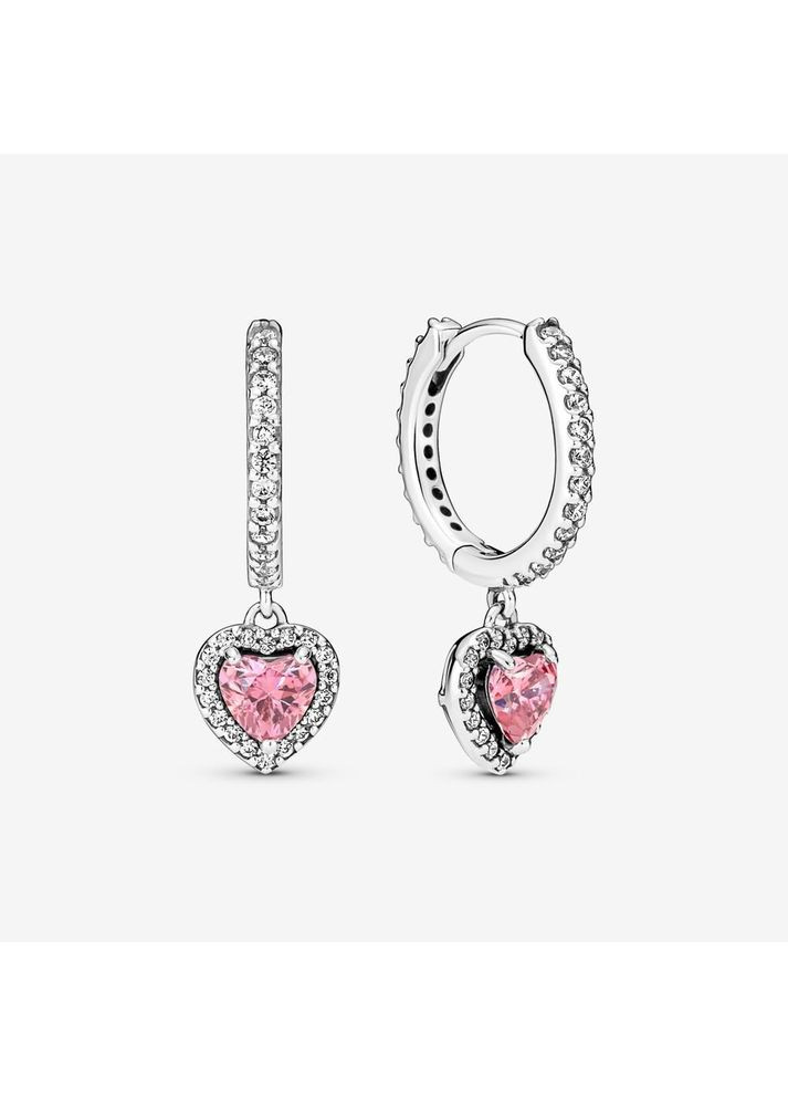 Срібні сережки кульчики "Серце з блискучим ореолом" Kabluchka (355346866)