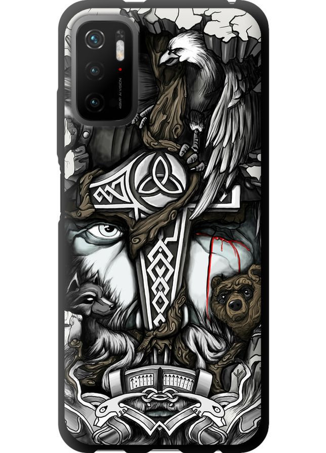 TPU чехол 'Тату Викинг' для Endorphone Xiaomi Redmi Note 10 5G (257792642)