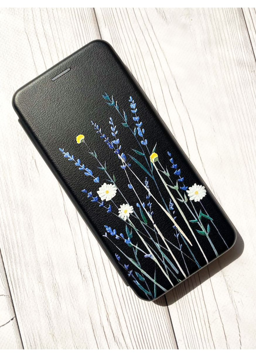 Чехол-книжка с рисунком для Xiaomi Redmi Note 9 Pro/9S/9 Pro Max Чёрный:: Полевые цветы (принт 270) G-Case (359497757)