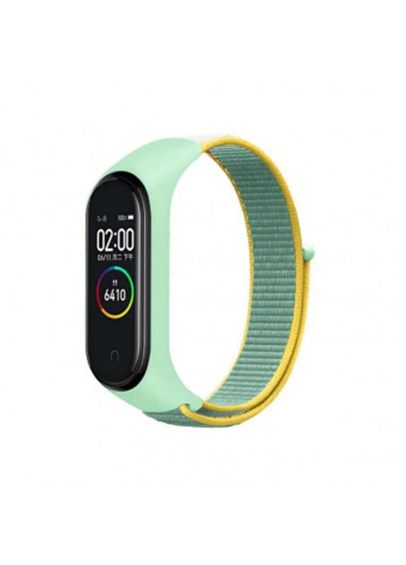 Ремешок Nylon Style для Xiaomi Mi Smart Band 5/Mi Smart Band 6 Green/Yellow (705420) BeCover (368596656)