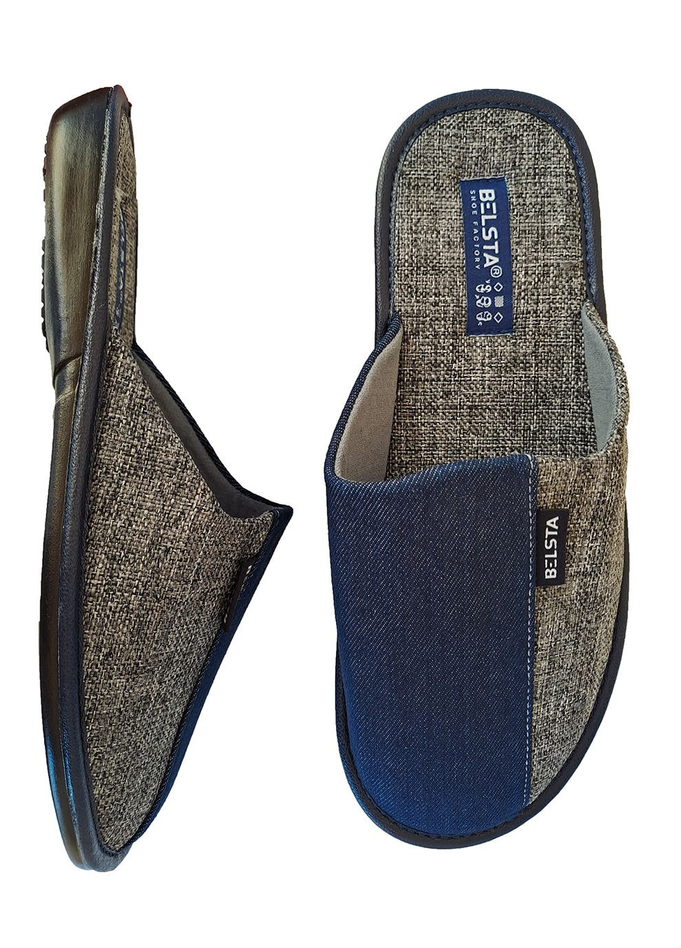 Синие тапочки мужские закрытые Белста
