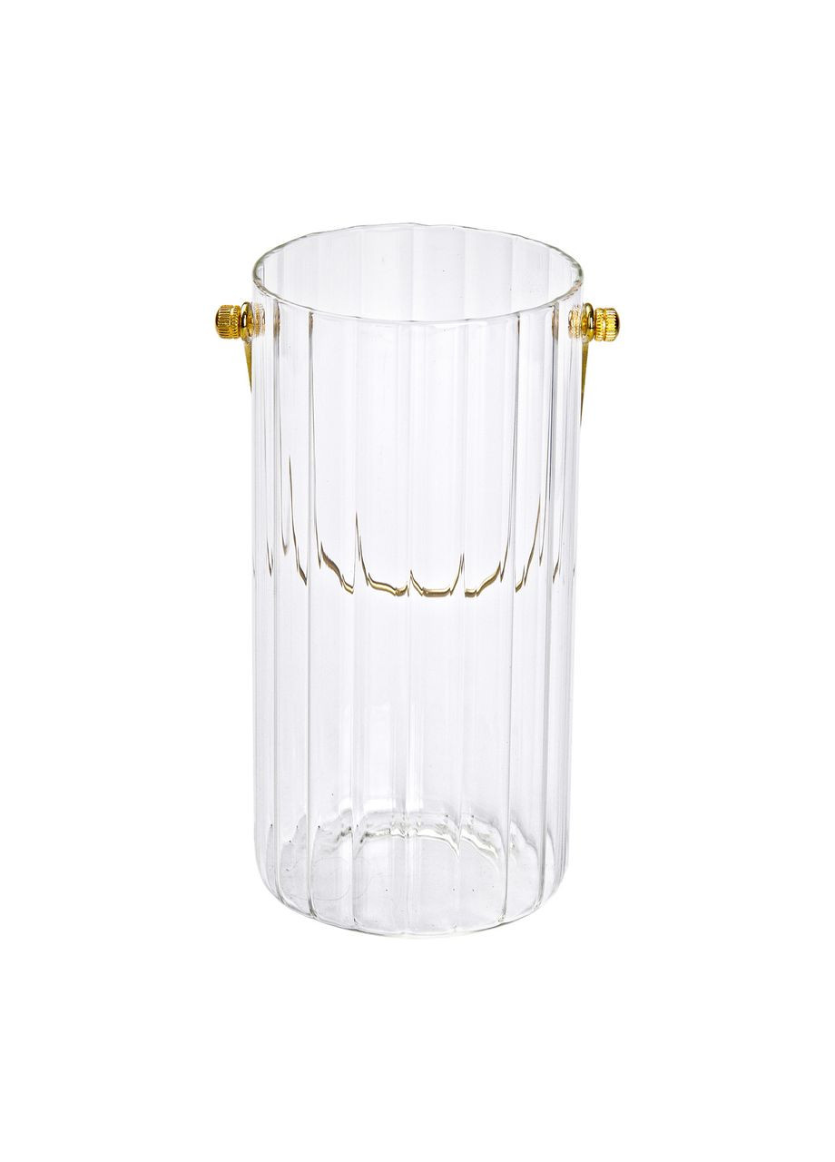 Декоративная стеклянная ваза для цветов с ручкой 19,5 см Jooki (360921137)