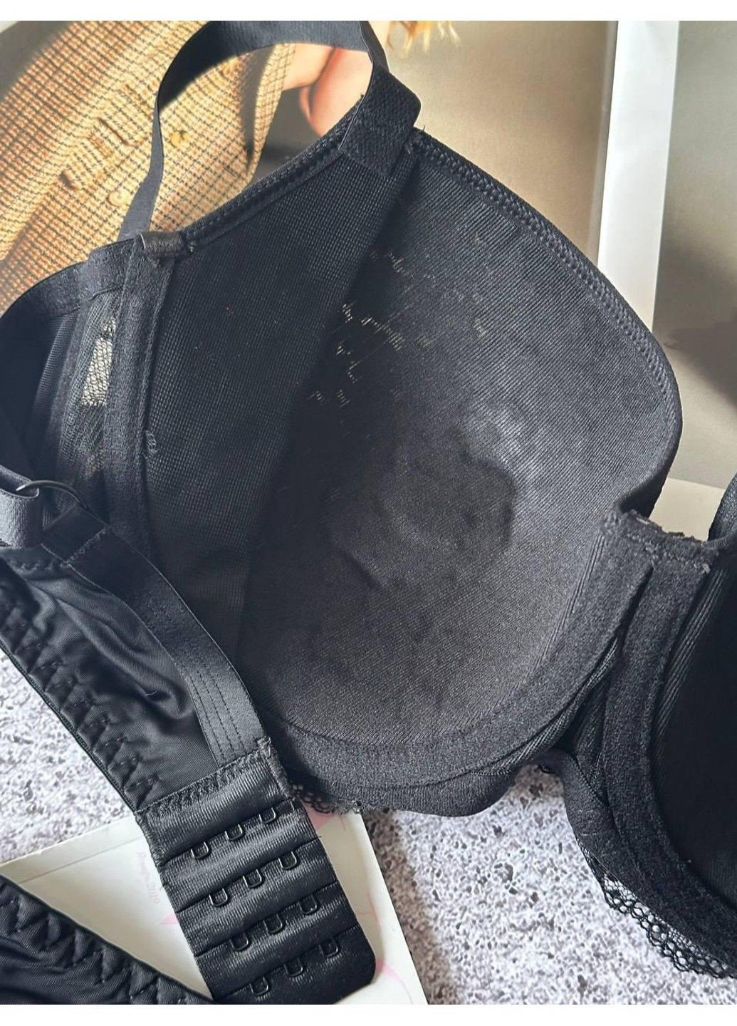 Чорний комплект жіночої нижньої білизни бюст спейсер з трусиками сліп чорний Weiyesi