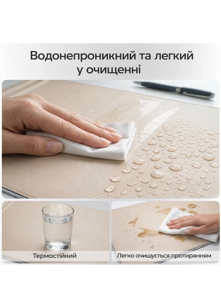 Ігрова поверхня Desk Mat Ultra Slim 900x400x18 мм Beige/Brown No Brand (388646486)