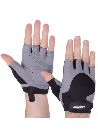 Перчатки для тяжелой атлетики SB-161578 Черно-серый (07363033) Zelart (323024956)