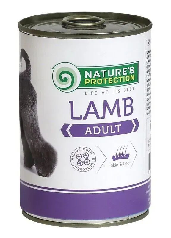 Вологий корм для дорослих собак всіх порід з ягнятиною Adult Lamb 800г Nature's Protection (331431439)
