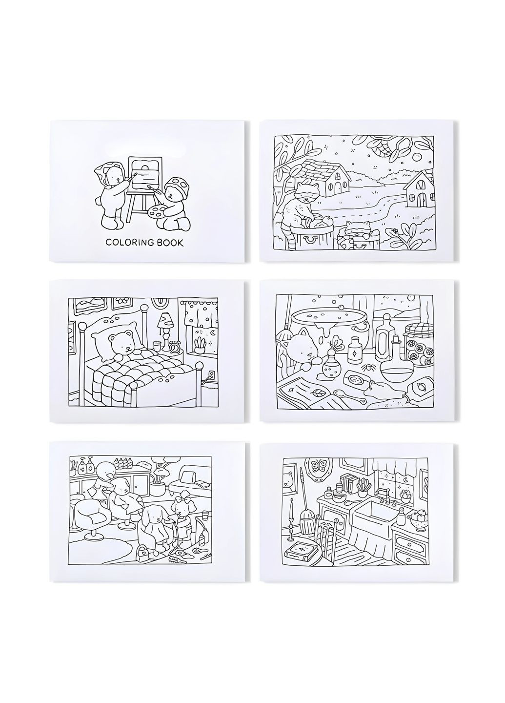 Раскраска антистресс, раскраска с мишкой, антистресс альбом для рисования 21х15 см 1 шт Без бренда (0043) No Brand (363820058)