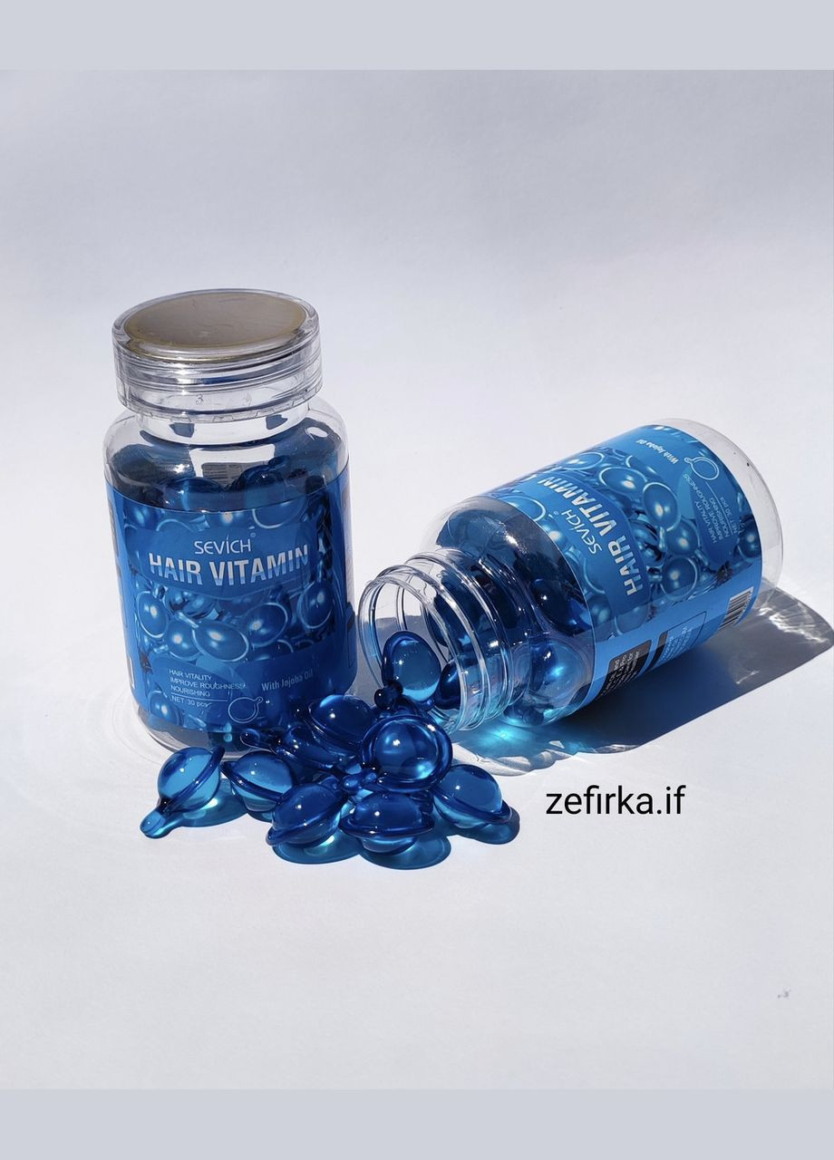 Лечебные капсулы для волос голубые, 30 капсул баночка Sevich (351857016)