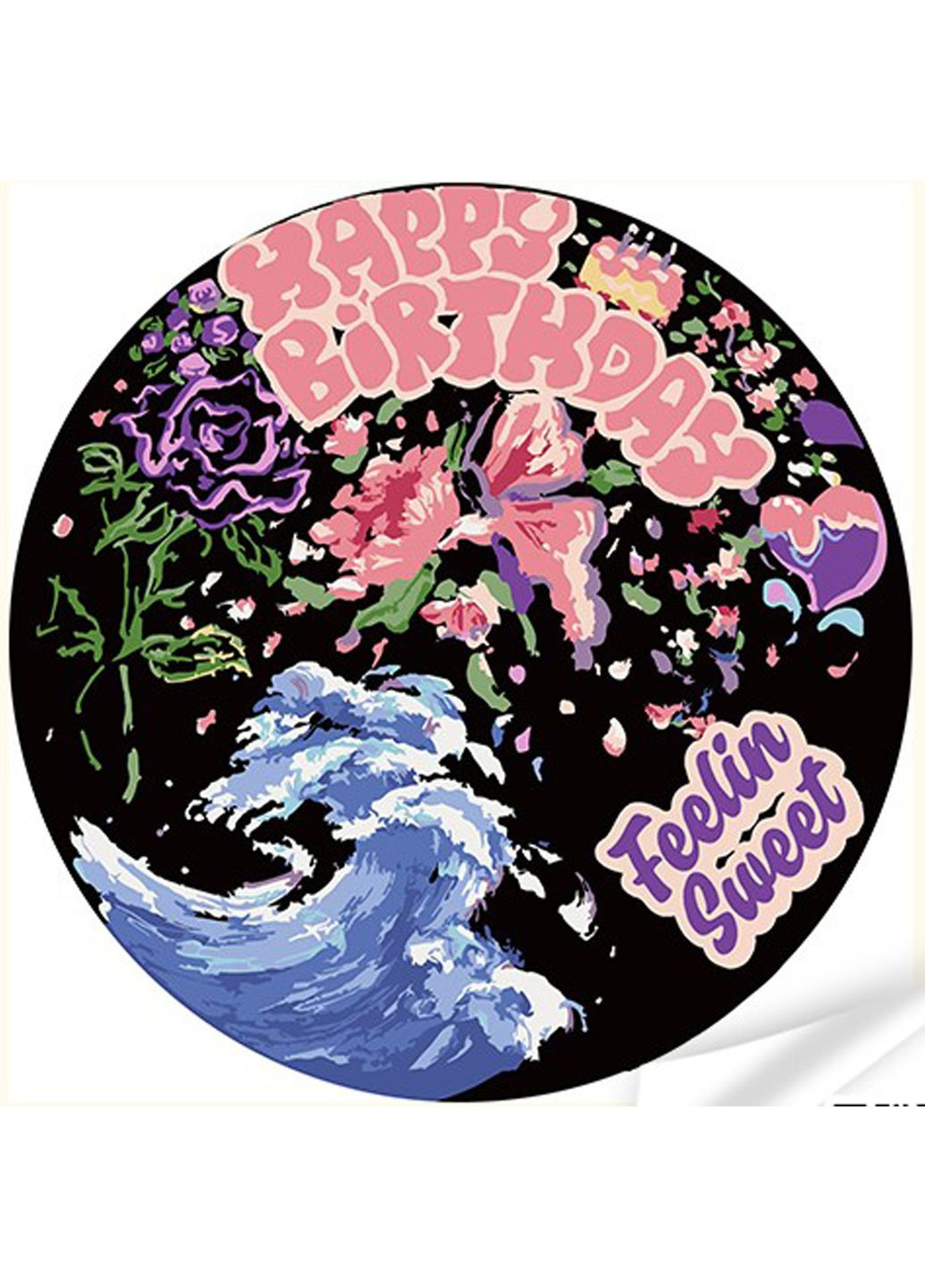 Вініл за номерами Святкове море квітів см малювання для дітей та дорослих творчість арт-набір Strateg (369758744)