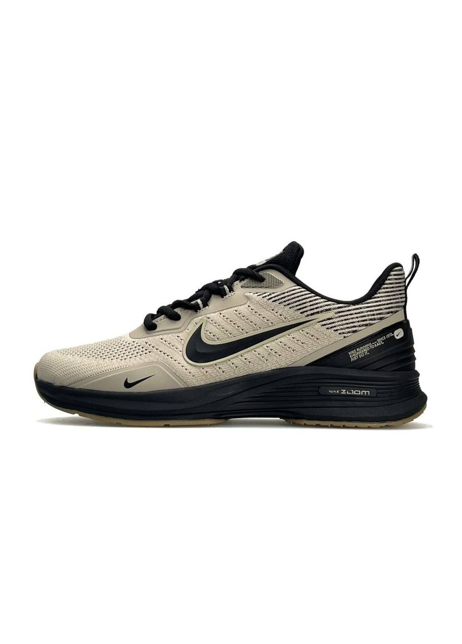Бежеві Осінні кросівки чоловічі nike No Brand Zoom Winflo Beige Black