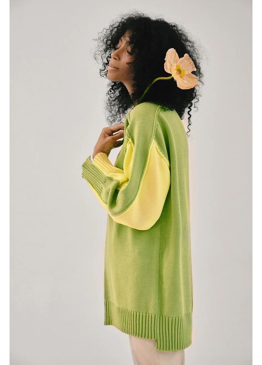 Салатовый демисезонный джемпер двухколор Sage