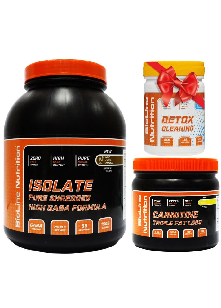 Изолят High Gaba 1,5 кг + Жиросжигатель + Детокс в Подарок Шоколад BioLine Nutrition (399447893)