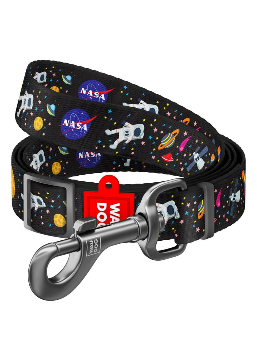 Повідець для собак нейлоновий Nylon "NASA" регульований Ш 15 мм Дл 152-183 см WAUDOG (279565614)